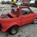 „Maluch” z pługiem / źródło: Muzeum Motoryzacji Polskie Drogi - Facebook
