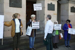 26.10.2024. Kielce. Protest przeciwko Annie Krupce / Fot. Wiktor Taszłow - Radio Kielce