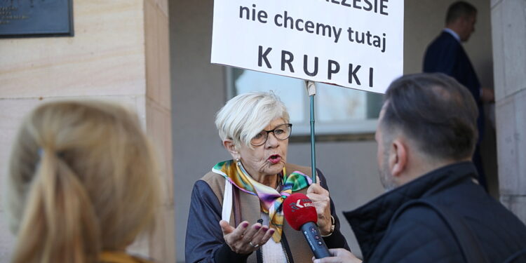 26.10.2024. Kielce. Protest przeciwko Annie Krupce / Fot. Wiktor Taszłow - Radio Kielce