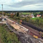 Budowa przystanku w Podchojnach / źródło: PKP PLK SA