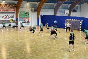 12.10.2024. Końskie. 5. kolejka I ligi piłkarzy ręcznych: KSSPR Końskie - Zagłębie Handball Team Sosnowiec / Fot. Kamil Król - Radio Kielce