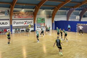 12.10.2024. Końskie. 5. kolejka I ligi piłkarzy ręcznych: KSSPR Końskie - Zagłębie Handball Team Sosnowiec / Fot. Kamil Król - Radio Kielce