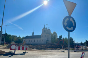 08.10.2024. Kielce. Przebudowa skrzyżowania na Malikowie. / Fot. Wiktor Taszłow - Radio Kielce