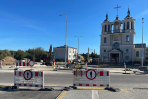 08.10.2024. Kielce. Przebudowa skrzyżowania na Malikowie. / Fot. Wiktor Taszłow - Radio Kielce