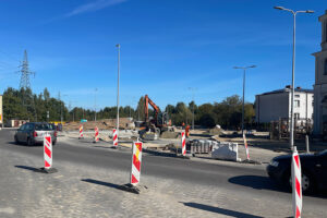 08.10.2024. Kielce. Przebudowa skrzyżowania na Malikowie. / Fot. Wiktor Taszłow - Radio Kielce