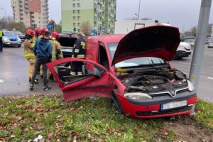 30.10.2024. Kielce. Wypadek / Fot. Wiktor Taszłow - Radio Kielce