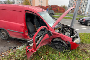 30.10.2024. Kielce. Wypadek / Fot. Wiktor Taszłow - Radio Kielce