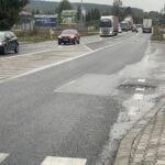 04.10.2024. Kostomłoty. Droga krajowa nr 74 / Fot. Jarosław Kubalski - Radio Kielce