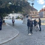Ekipa serialu „Ojciec Mateusz" w Sandomierzu / Fot. Grażyna Szlęzak - Radio Kielce