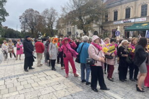 11.10.2024. Sandomierz. Marsz Amazonek. / Fot. Grażyna - Szlęzak - Radio Kielce