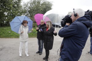 02.10.2024 Kielce. Program "Interwencja" Radia Kielce i TVP3 Kielce na ulicy Chałubińskiego / Fot. Jarosław Kubalski - Radio Kielce