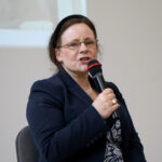 4.10.2024 Kielce. Szkoła Podstawowa nr 22 im. gen. Stanisława Maczka. Na zdjęciu: Karolina Maczek-Skillen, wnuczka generała. / Fot. Aleksandra Kwaśniewska - Radio Kielce