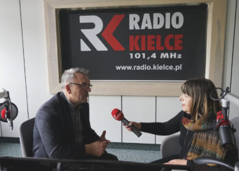 Radio Kielce. Na zdjęciu: Piotr Żołądek -dyrektor Agencji Restrukturyzacji i Modernizacji Rolnictwa w Kielcach i Marzena Smoręda - Radio Kielce / Fot. Aleksandra Kwaśniewska - Radio Kielce