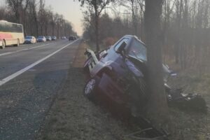 26.11.2024. Chmielnik. Wypadek / źródło: policja