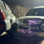 Czołowe zderzenie aut w Zrębinie. Ranny jeden z kierowców