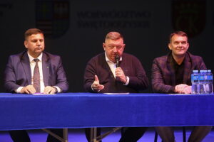 05.11.2024. Kielce. Konferencja prasowa poświęcona organizacji w Kieleckim Teatrze Tańca międzynarodowego konkursu tańca w randze Mistrzostw Świata / Fot. Wiktor Taszłow - Radio Kielce