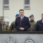 13.11.2024. Kielce. Uroczyste przekazanie Flagi Rzeczpospolitej Polskiej przez Marszałka Sejmu / Fot. Wiktor Taszłow - Radio Kielce