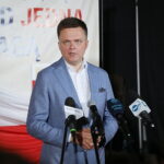 13.11.2024. Jędrzejów. Spotkanie Szymona Hołowni z mieszkańcami / Fot. Wiktor Taszłow - Radio Kielce