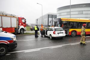 29.11.2024. Kielce. Wypadek / Fot. Wiktor Taszłow - Radio Kielce