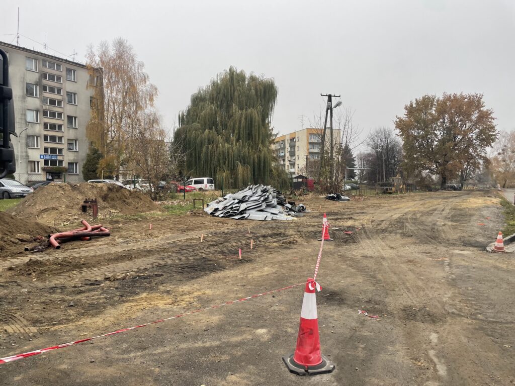 12.11.2024 Sandomierz. Budowa parkingu / Fot. Grażyna Szlęzak - Radio Kielce