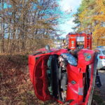 02.11.2024. Jasień, w gminie Łopuszno. Wypadek drogowy. / Fot. KM PSP w Kielcach