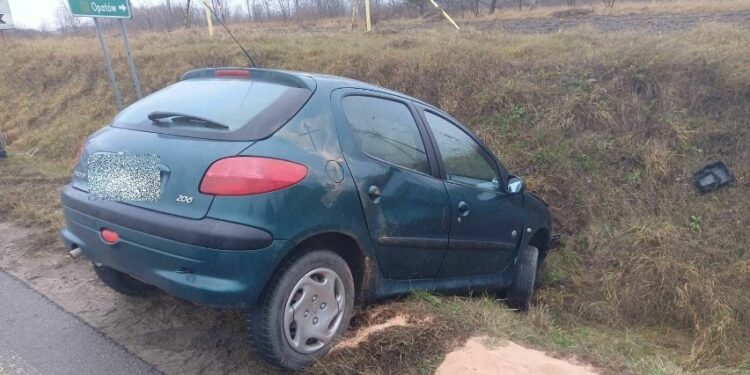 Zderzenie na kieleckim skrzyżowaniu. Auto wylądowało na boku