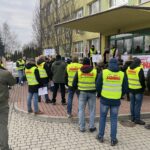 13.12.2024. Grzybów "Siarkopol". Protest związkowców / Fot. Grażyna Szlęzak - Radio Kielce