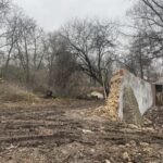 05.12.2024. Sandomierz. Remont muru / Fot. Grażyna Szlęzak - Radio Kielce