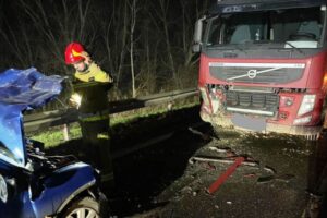 05.12.2024. Wypadek w Sulisławicach / Fot. Straż Pożarna