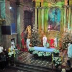 25.12.2024 Kielce. Bazylika katedralna. Pasterka. Biskup Jan Piotrowski / Fot. Marlena Płaska - Radio Kielce