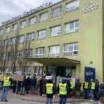 13.12.2024. Grzybów "Siarkopol". Protest związkowców / Fot. Grażyna Szlęzak - Radio Kielce