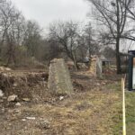 05.12.2024. Sandomierz. Remont muru / Fot. Grażyna Szlęzak - Radio Kielce