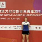 Na zdjęciu: Kaja Ziółkowska - UKS Puls Nike Suchedniów / źródło: Kaja Ziółkowska- Badminton - Facebook