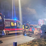 27.12.2024. Ostrowiec Świętokrzyski. Ul. Sandomierska. Wypadek / Fot. Ratownictwo Powiatu Ostrowieckiego FB
