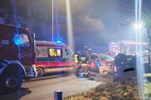 27.12.2024. Ostrowiec Świętokrzyski. Ul. Sandomierska. Wypadek / Fot. Ratownictwo Powiatu Ostrowieckiego FB