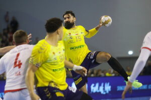 04.12.2024. Kielce. Mecz 10. kolejki Ligi Mistrzów: Industria Kielce - Kolstad Handball / Fot. Wiktor Taszłow - Radio Kielce