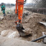 14.12.2024. Kielce. Białogon. Awaria wodociągu / Fot. Wiktor Taszłow - Radio Kielce