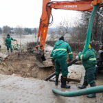 14.12.2024. Kielce. Białogon. Awaria wodociągu / Fot. Wiktor Taszłow - Radio Kielce