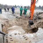 14.12.2024. Kielce. Białogon. Awaria wodociągu / Fot. Wiktor Taszłow - Radio Kielce
