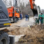 14.12.2024. Kielce. Białogon. Awaria wodociągu / Fot. Wiktor Taszłow - Radio Kielce