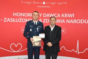 Policja wyróżniona za promowanie krwiodawstwa