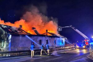 19.12.2024. Ruda Maleniecka. Pożar / źródło: straż pożarna