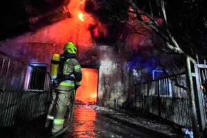 19.12.2024. Ruda Maleniecka. Pożar / źródło: straż pożarna