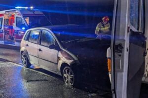 02.01.2025. Wypadek w Niekrasowie w gminie Osiek / Fot. policja