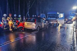 02.01.2025. Wypadek w Niekrasowie w gminie Osiek / Fot. PSP Staszów