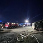 Pożar hali produkcyjnej w Końskich - Radio Kielce 25.01.2025. Końskie. Pożar / Fot. KP PSP Końskie