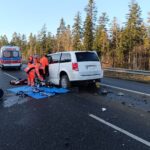 27.01.2025. Skarżysko-Kamienna. Trasa S7. Śmiertelny wypadek / Fot. mł. bryg. Daniel Kiełek - Straż Pożarna