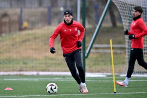 03.01.2025. Nowiny. Trening piłkarzy Korony Kielce. / Fot. Piotr Polak - PAP