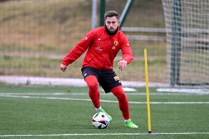 03.01.2025. Nowiny. Trening piłkarzy Korony Kielce. / Fot. Piotr Polak - PAP