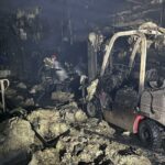 Pożar hali produkcyjnej w Końskich - Radio Kielce 25.01.2025. Końskie. Pożar / Fot. KP PSP Końskie